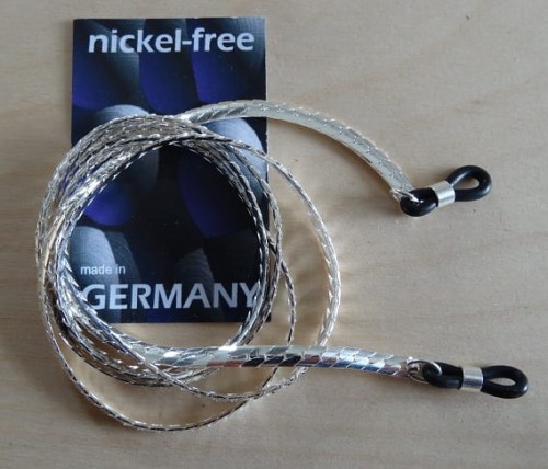 Łańcuszek do okularów typu Pancerka Płaska - Srebrny. Okularnik.com