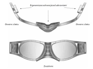 Okulary sportowe Indoor dla dorosłych Sziols rozm. M